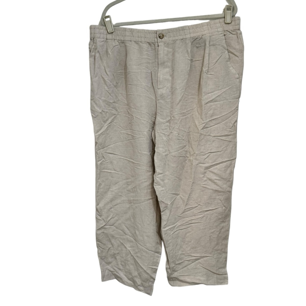 Madewell NWT Linen-Blend Track Trousers XXL Tan - Picture 5 of 11
